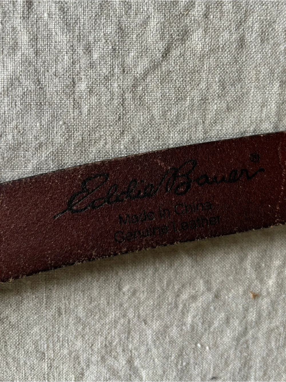 Vintage Eddie Bauer Leather and Brass Belt